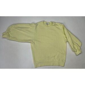 Agolde Blank Thora 3/4 Sleeve Crewneck Sweatshirt Women XS Yellow